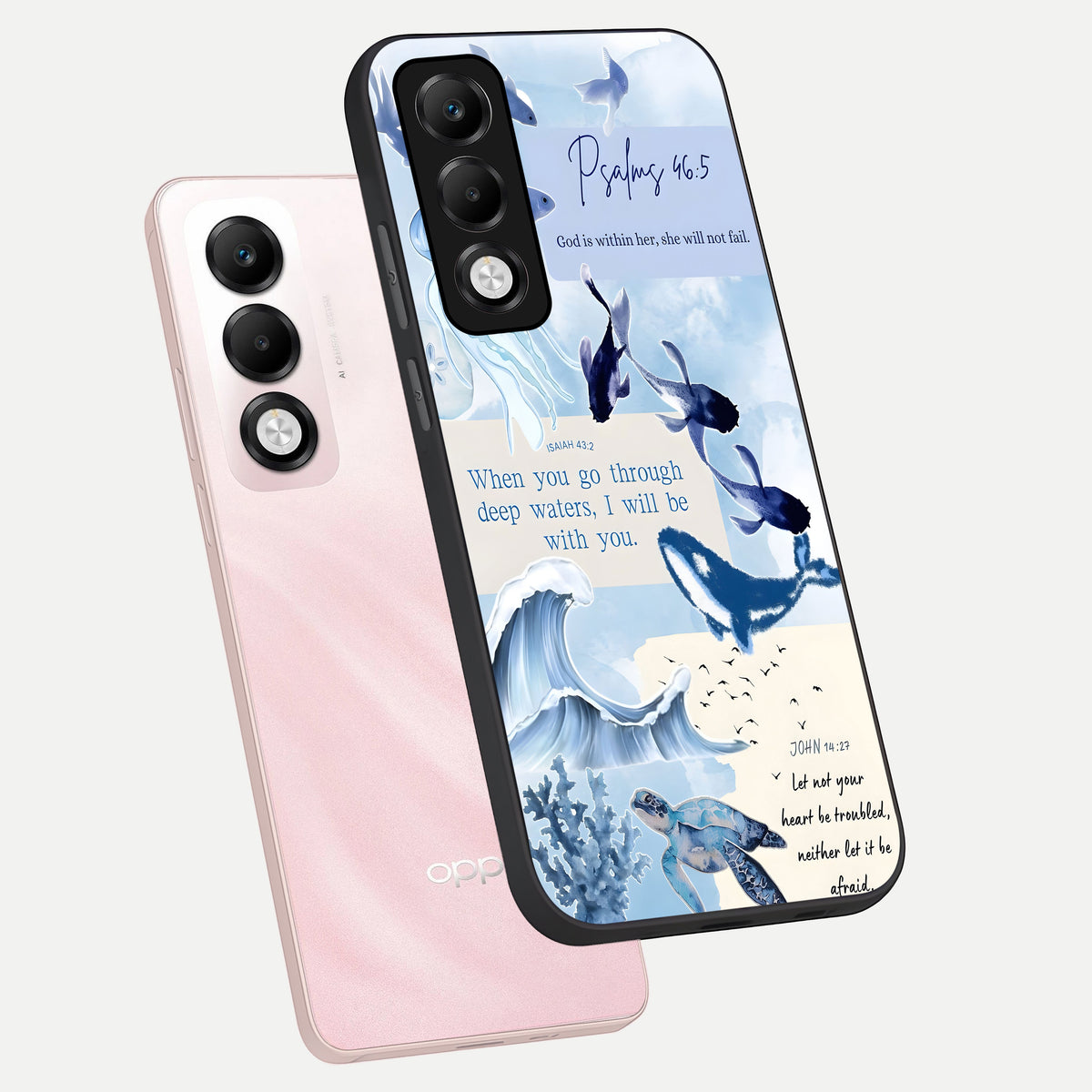  Faithful Ocean Promise phone case For Oppo K13x 5G showing premium glass back cover with detailed artwork