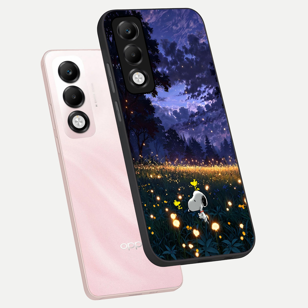  Firefly Meadow Magic phone case For Oppo K13x 5G showing premium glass back cover with detailed artwork