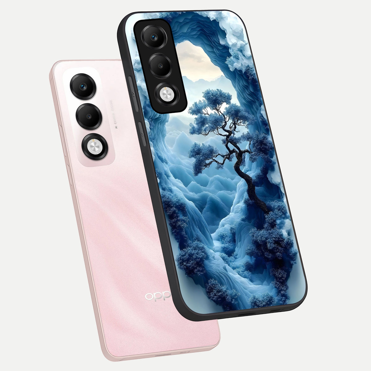  Frozen Serenity Gate phone case For Oppo K13x 5G showing premium glass back cover with detailed artwork