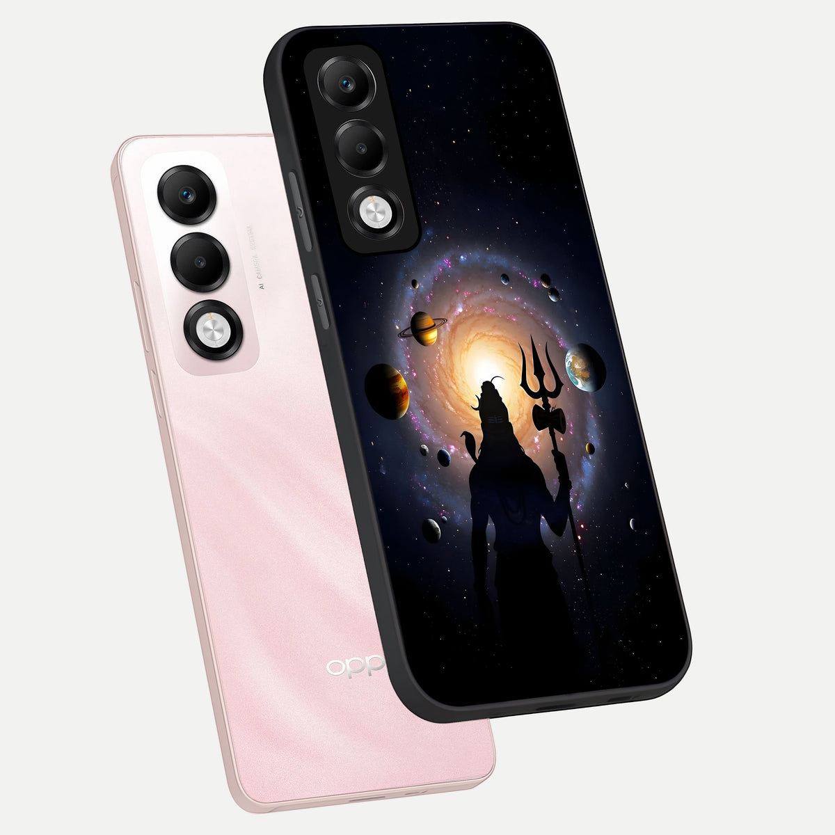  Galactic Shiva Vision phone case For Oppo K13x 5G showing premium glass back cover with detailed artwork
