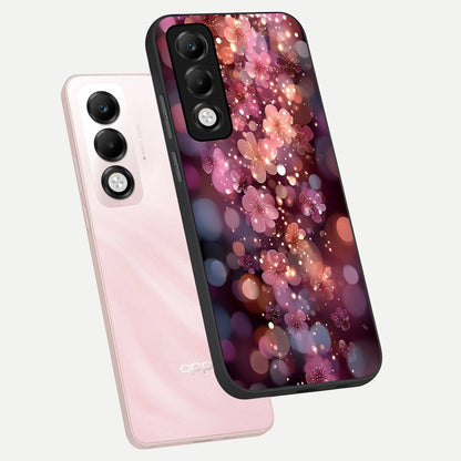  Glowing Petal Bliss phone case For Oppo K13x 5G showing premium glass back cover with detailed artwork