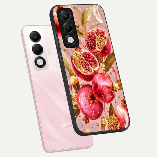  Golden Bloom Glow phone case For Oppo K13x 5G showing premium glass back cover with detailed artwork