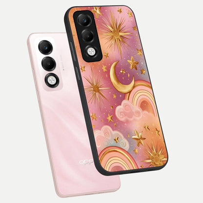  Golden Celestial Dreams phone case For Oppo K13x 5G showing premium glass back cover with detailed artwork