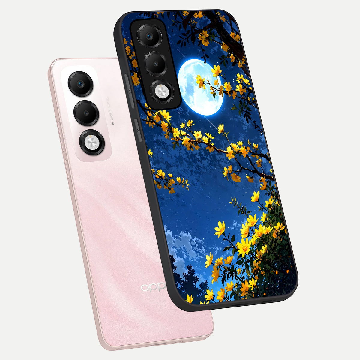  Golden Night Glow phone case For Oppo K13x 5G showing premium glass back cover with detailed artwork