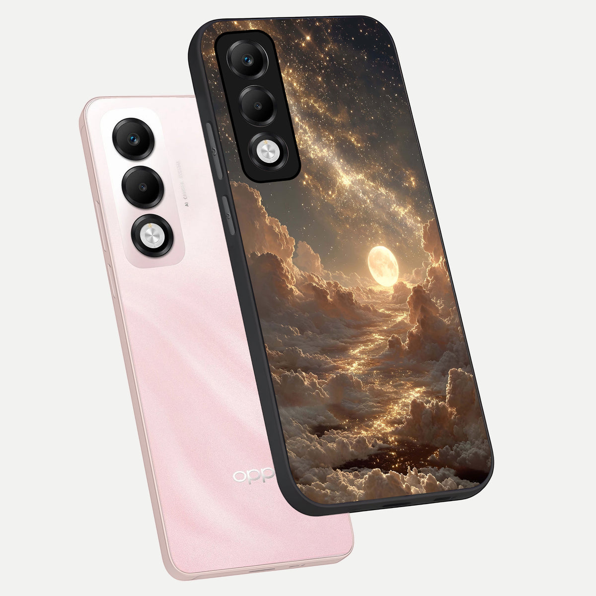  Golden Sky Dream phone case For Oppo K13x 5G showing premium glass back cover with detailed artwork