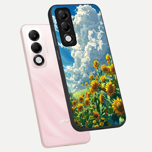  Golden Sun Glory phone case For Oppo K13x 5G showing premium glass back cover with detailed artwork