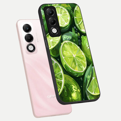  Green Kawasaki phone case For Oppo K13x 5G showing premium glass back cover with detailed artwork
