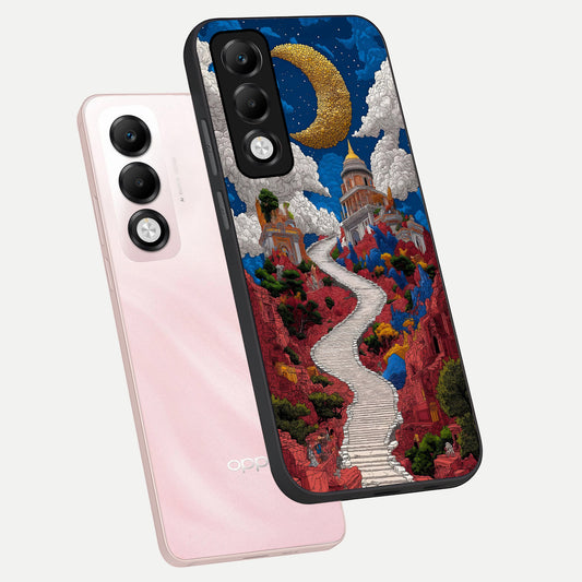  Heavenly Moon Path phone case For Oppo K13x 5G showing premium glass back cover with detailed artwork