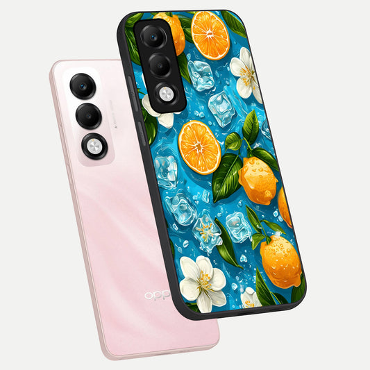  Ice Cube With Orange phone case For Oppo K13x 5G showing premium glass back cover with detailed artwork