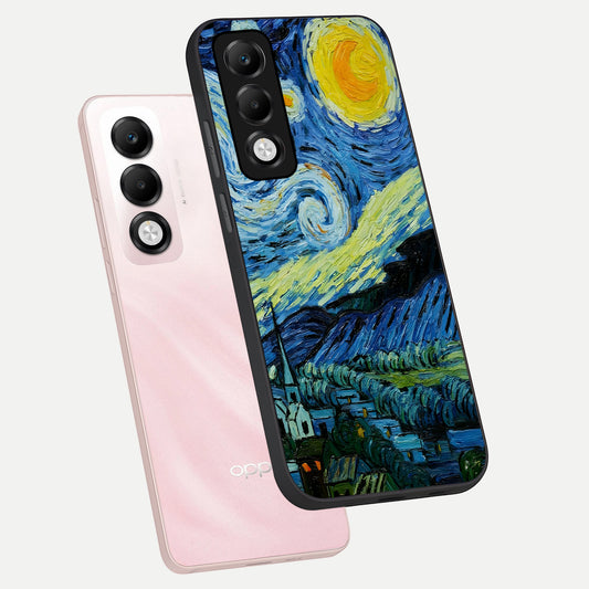  Inspired Van Gogh Art phone case For Oppo K13x 5G showing premium glass back cover with detailed artwork