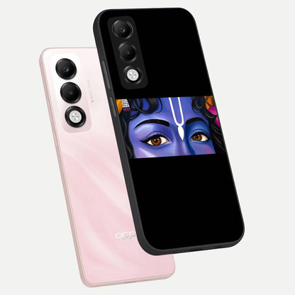  Krishna Eye phone case For Oppo K13x 5G showing premium glass back cover with detailed artwork