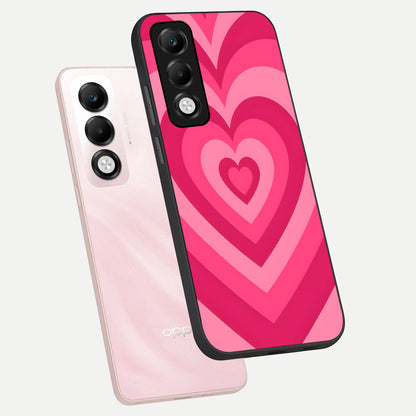  Layered Love Hearts phone case For Oppo K13x 5G showing premium glass back cover with detailed artwork