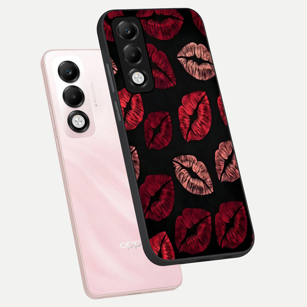  Midnight Kiss Love phone case For Oppo K13x 5G showing premium glass back cover with detailed artwork