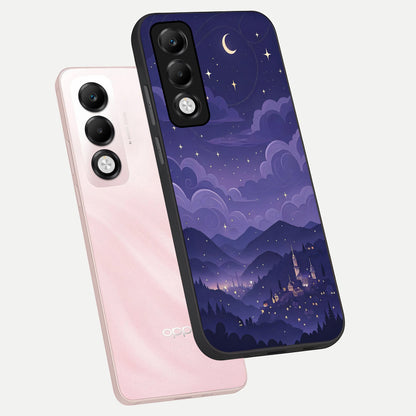  Minimal Night View phone case For Oppo K13x 5G showing premium glass back cover with detailed artwork