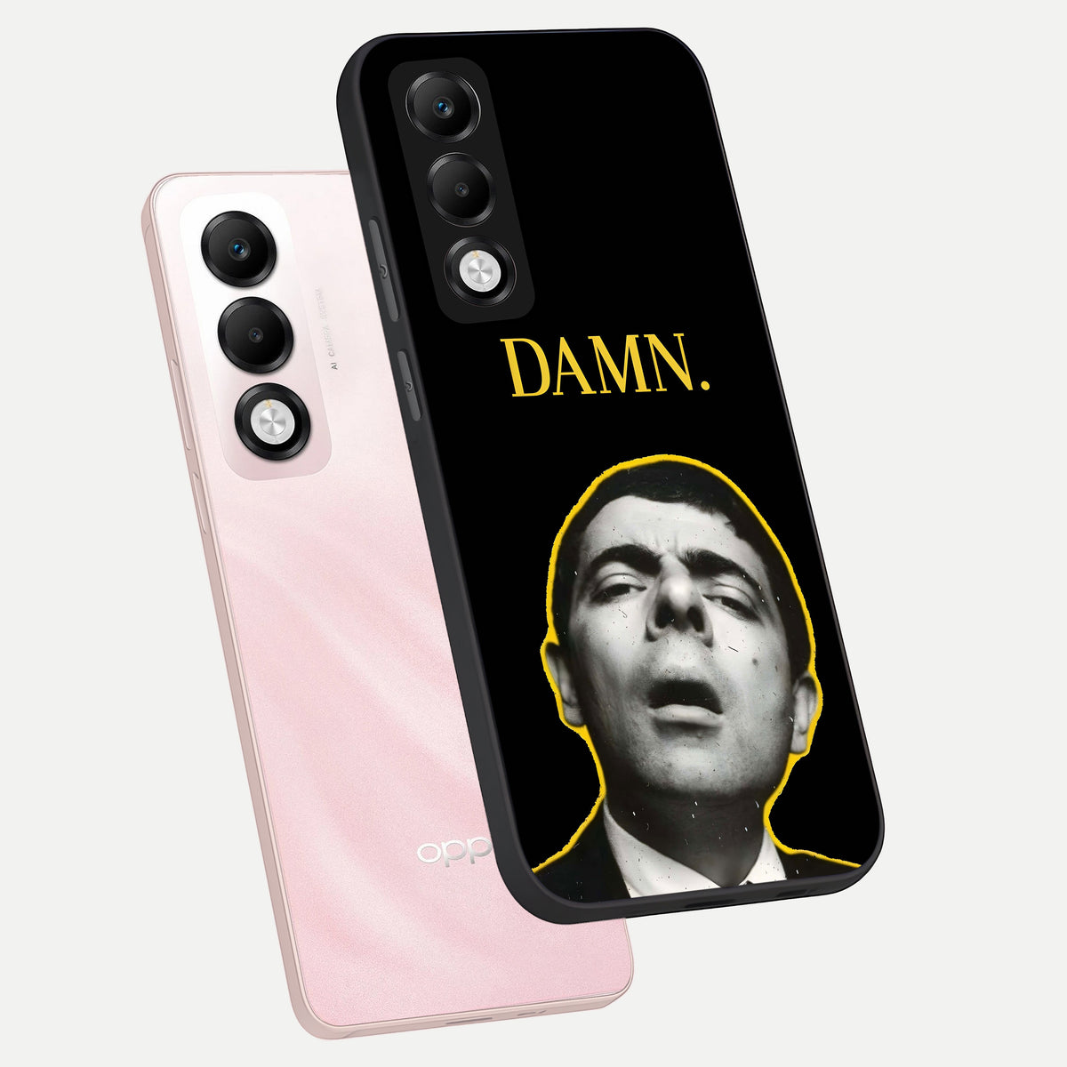  Mr Bean Damn phone case For Oppo K13x 5G showing premium glass back cover with detailed artwork