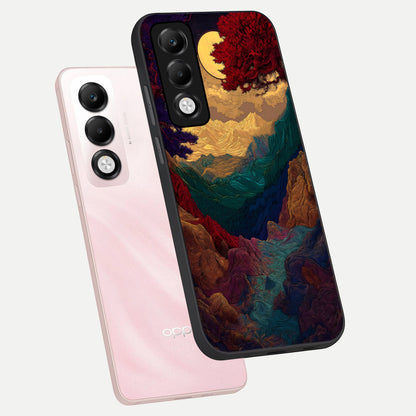  Mystic Valley Light phone case For Oppo K13x 5G showing premium glass back cover with detailed artwork
