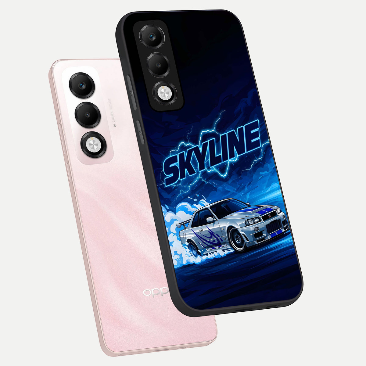  Neon Drift Beast phone case For Oppo K13x 5G showing premium glass back cover with detailed artwork