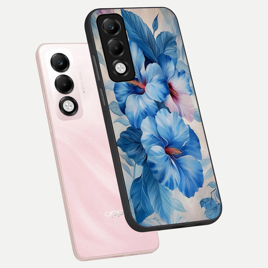  Ocean Hibiscus Grace phone case For Oppo K13x 5G showing premium glass back cover with detailed artwork