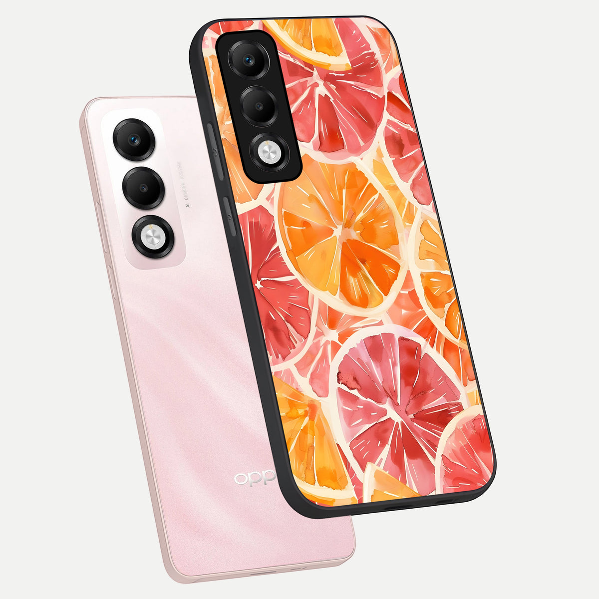  Orange Fruits Pattern phone case For Oppo K13x 5G showing premium glass back cover with detailed artwork