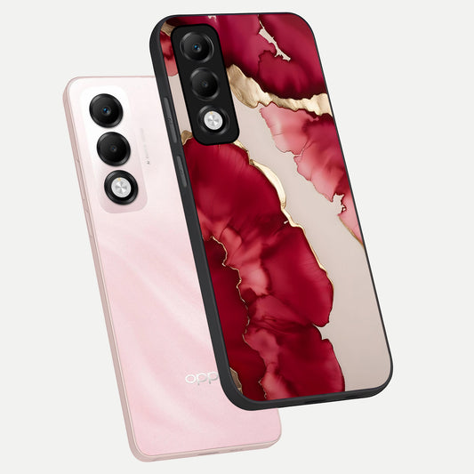 Pink And White Marble phone case For Oppo K13x 5G showing premium glass back cover with detailed artwork