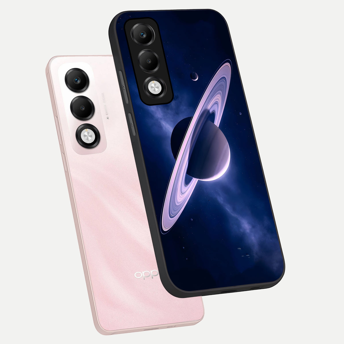  Saturn Ring Mystique phone case For Oppo K13x 5G showing premium glass back cover with detailed artwork