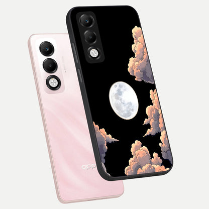  Shade Cloud Moon phone case For Oppo K13x 5G showing premium glass back cover with detailed artwork