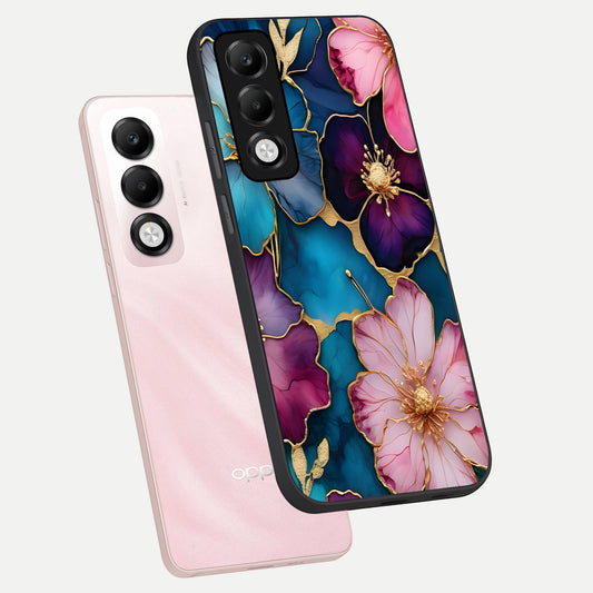  Sparkle Floral phone case For Oppo K13x 5G showing premium glass back cover with detailed artwork