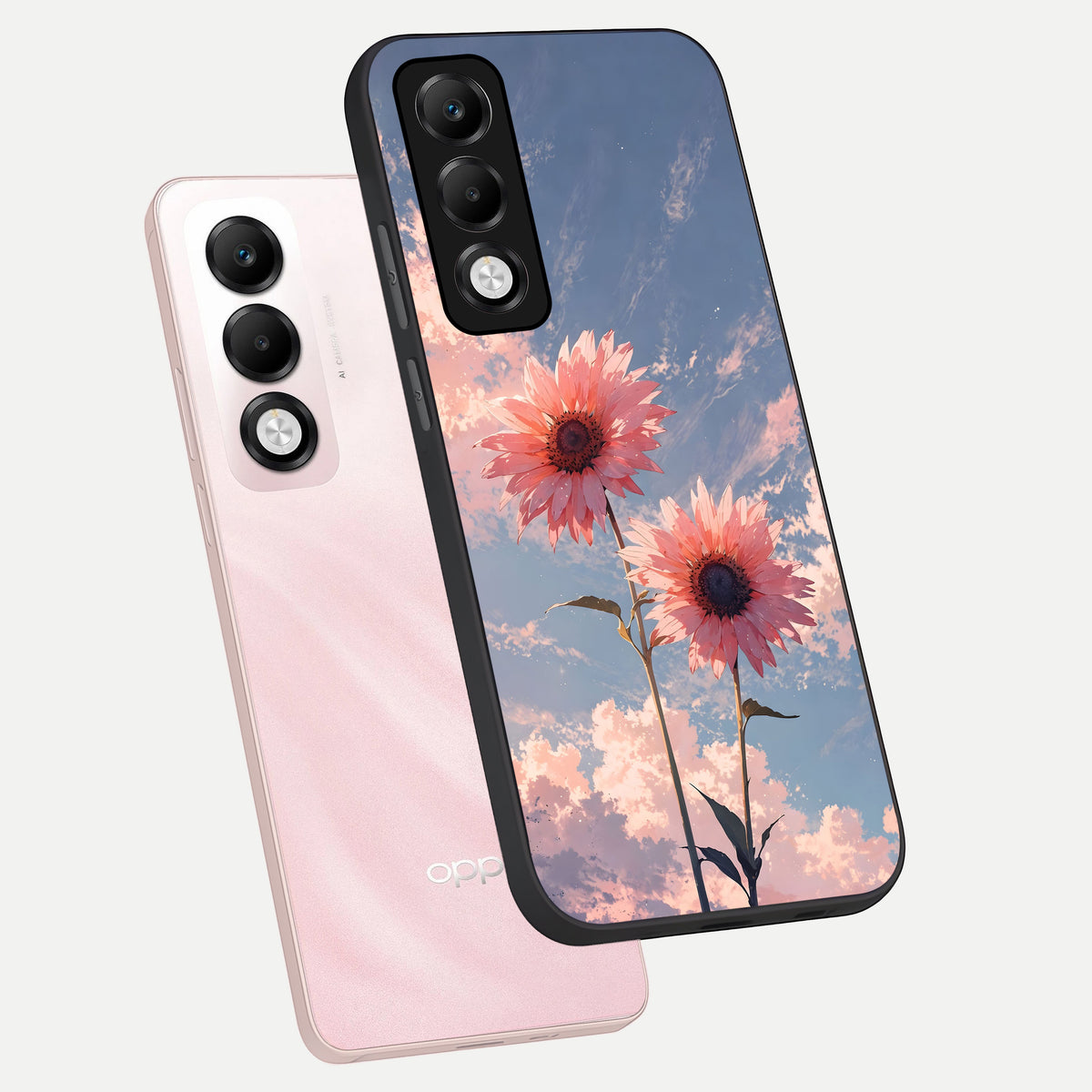  Sun Moon Balance phone case For Oppo K13x 5G showing premium glass back cover with detailed artwork