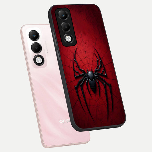  Superhero Web Emblem phone case For Oppo K13x 5G showing premium glass back cover with detailed artwork