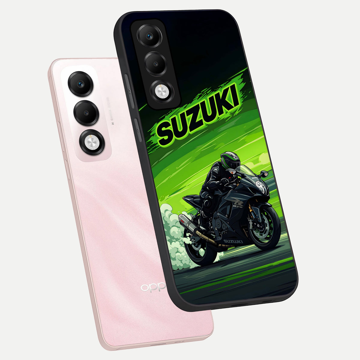  Suzuki Speed Beast phone case For Oppo K13x 5G showing premium glass back cover with detailed artwork