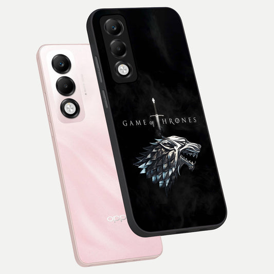  Throne Wolf Legacy phone case For Oppo K13x 5G showing premium glass back cover with detailed artwork