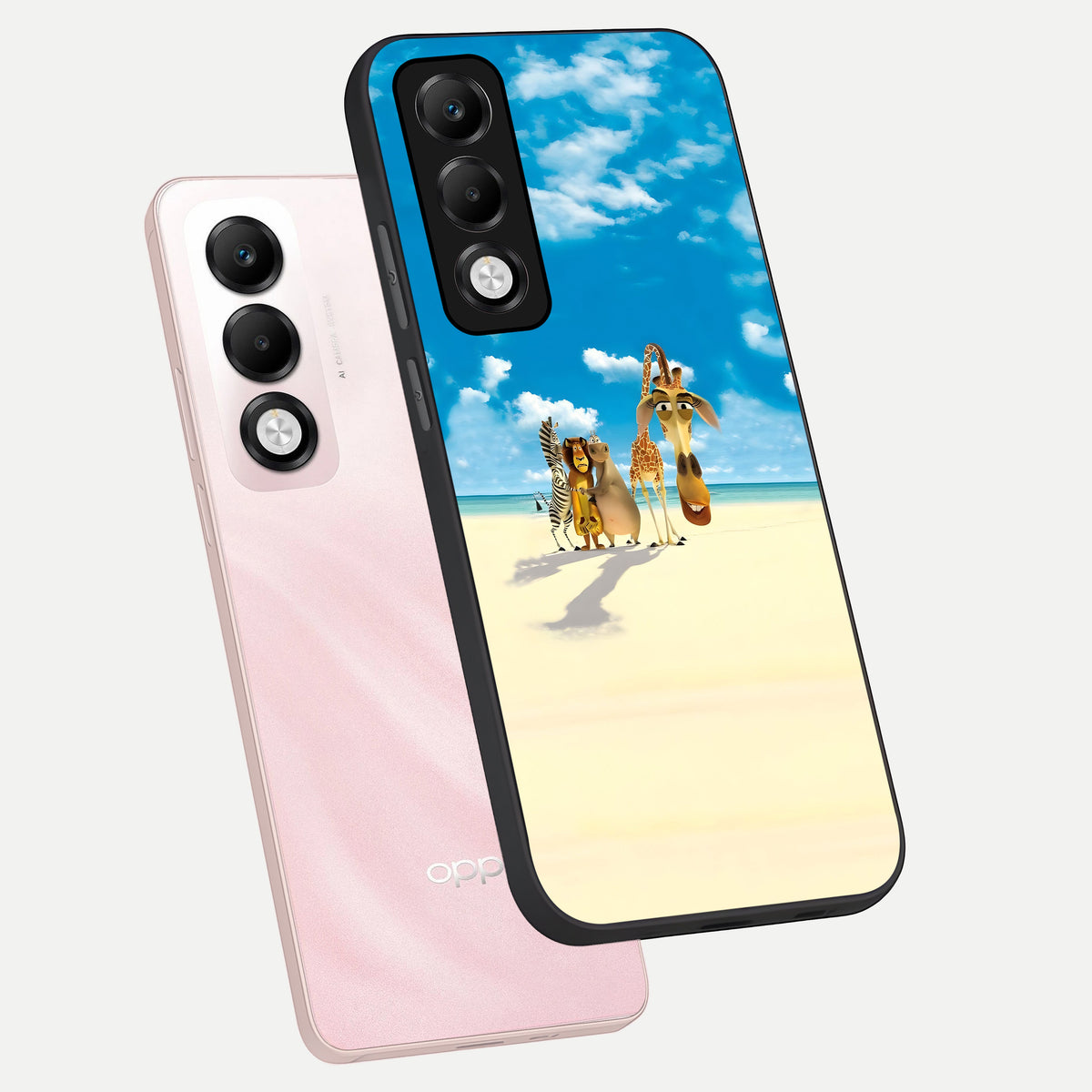  Tropical Fun Squad phone case For Oppo K13x 5G showing premium glass back cover with detailed artwork