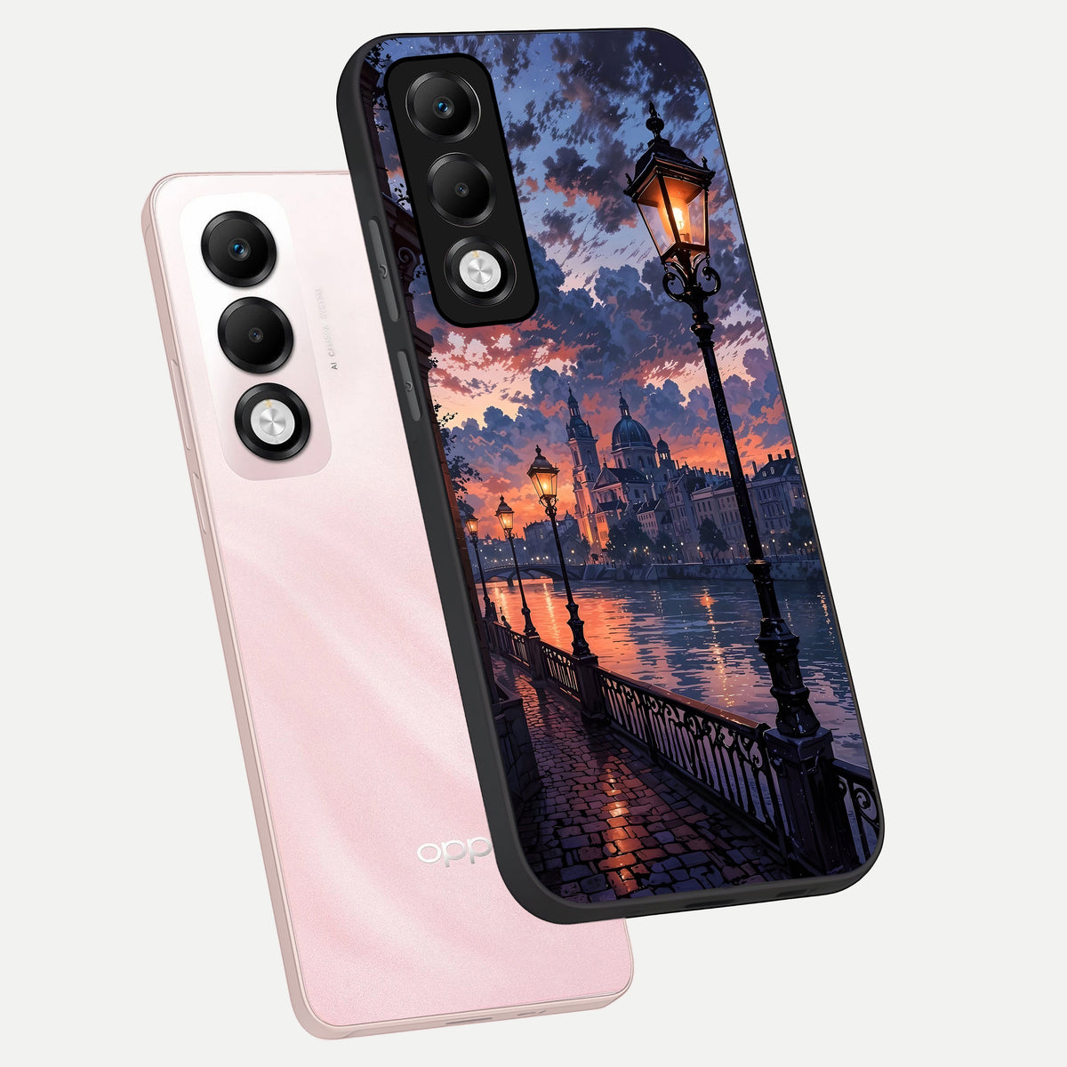  Twilight River Lights phone case For Oppo K13x 5G showing premium glass back cover with detailed artwork