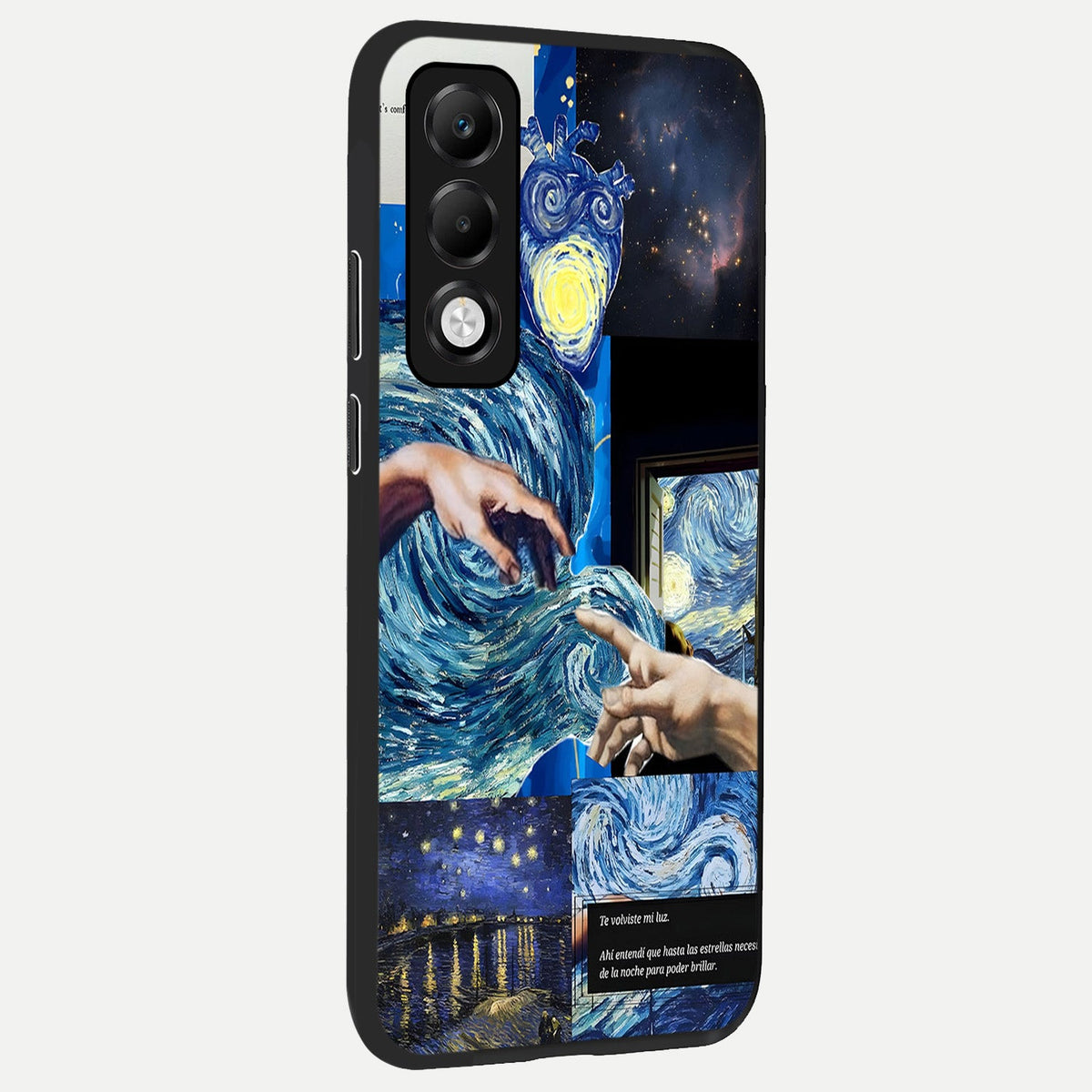  Aesthetic Vando Hands back cover For Oppo K13x 5G slim fit glass case with vibrant aesthetic design