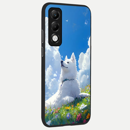  Blissful Cloud Pup back cover For Oppo K13x 5G slim fit glass case with vibrant aesthetic design