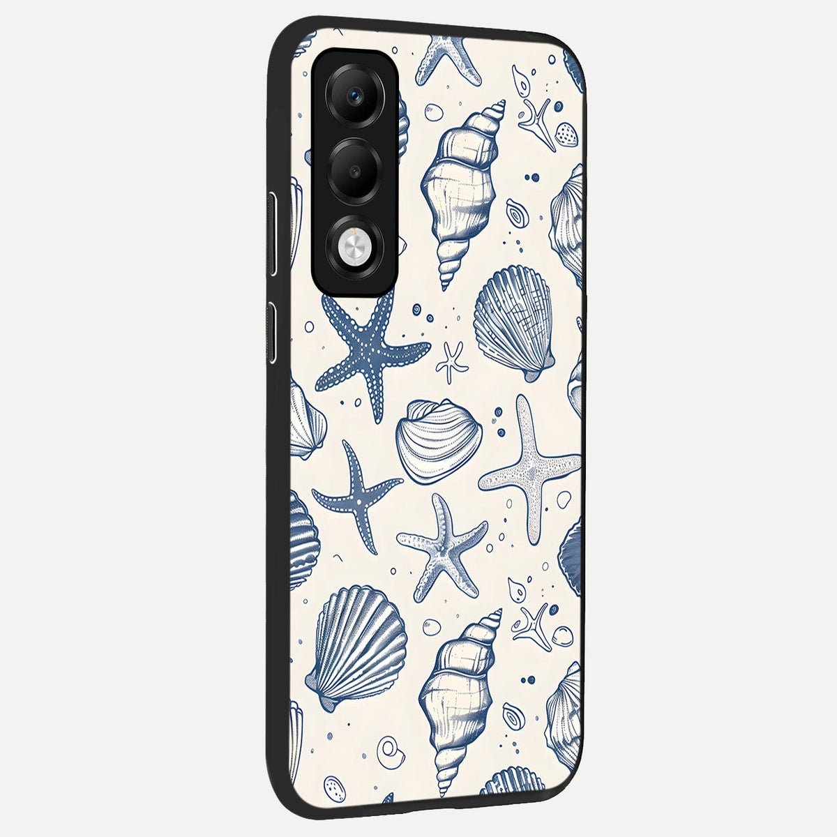  Blue Ocean Outline back cover For Oppo K13x 5G slim fit glass case with vibrant aesthetic design