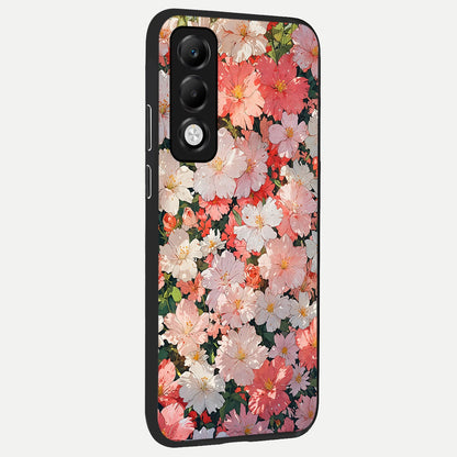  Blush Bloom Field back cover For Oppo K13x 5G slim fit glass case with vibrant aesthetic design