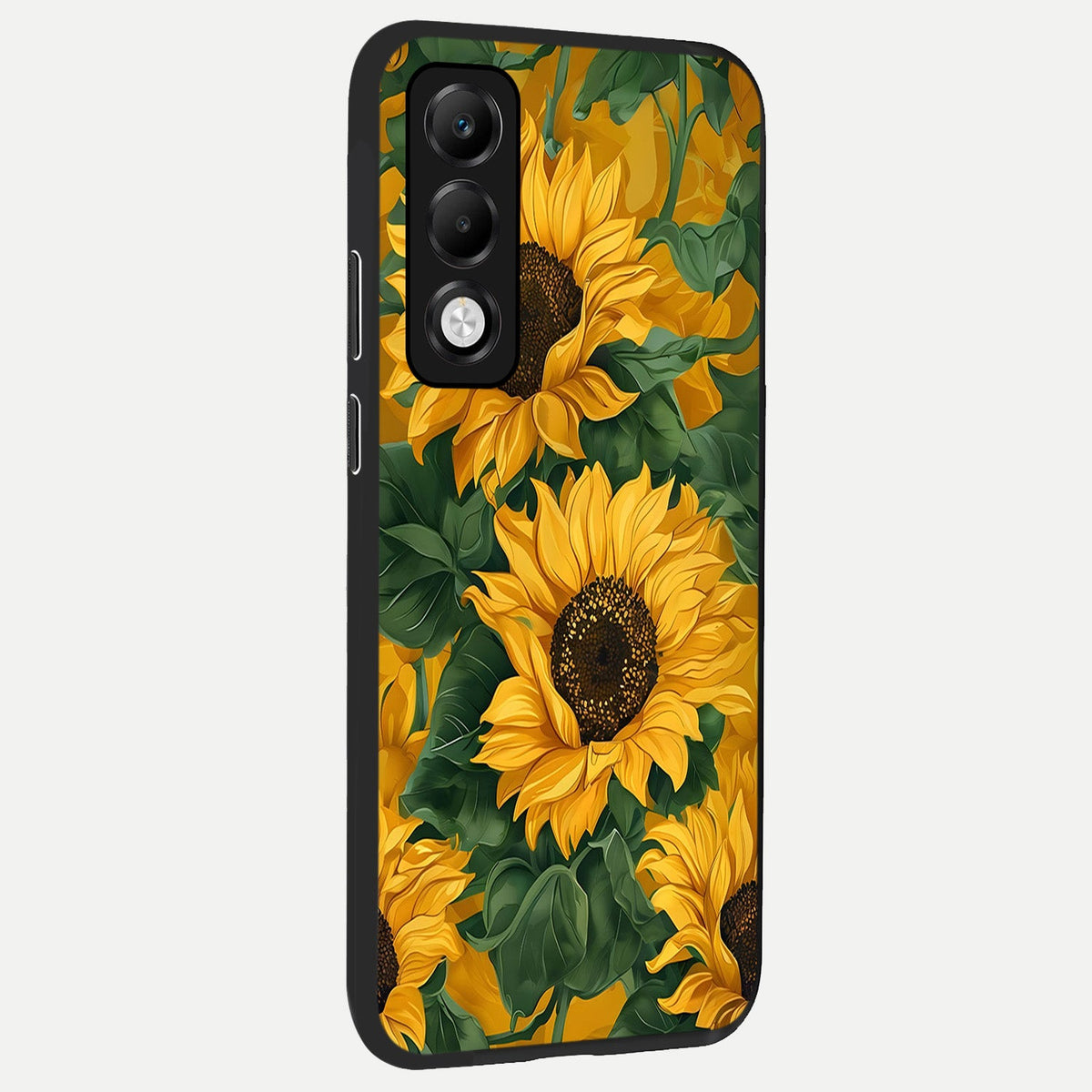  Bright Sunflower Bloom back cover For Oppo K13x 5G slim fit glass case with vibrant aesthetic design