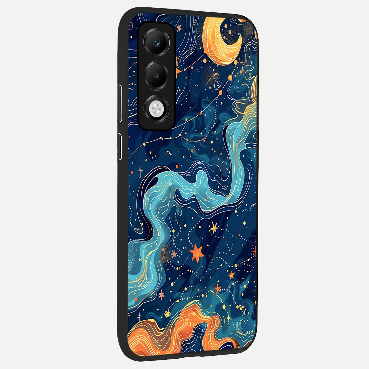  Celestial Dream Flow back cover For Oppo K13x 5G slim fit glass case with vibrant aesthetic design