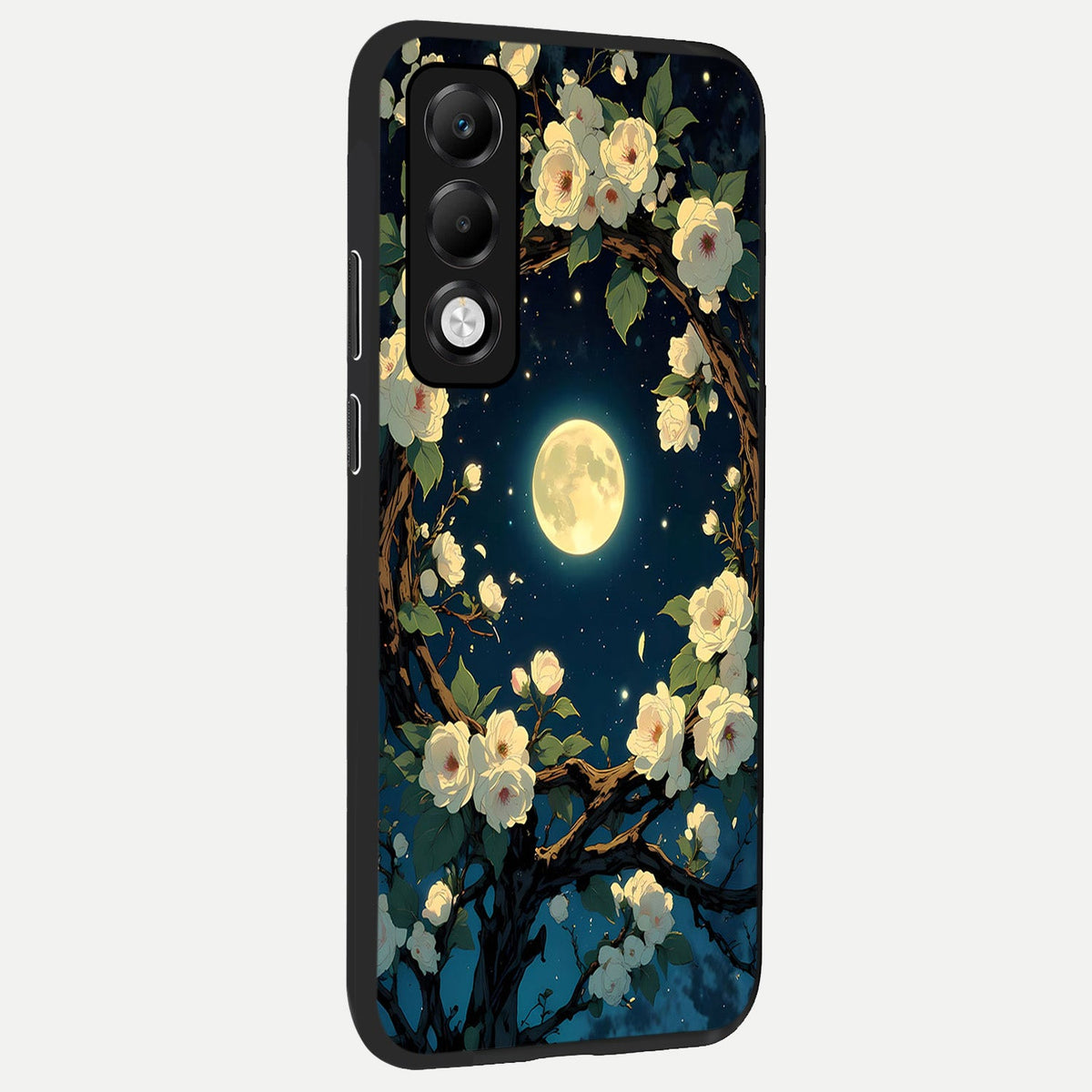 Celestial Moon And Flower back cover For Oppo K13x 5G slim fit glass case with vibrant aesthetic design