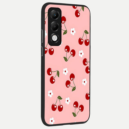  Cherry Love Mood back cover For Oppo K13x 5G slim fit glass case with vibrant aesthetic design