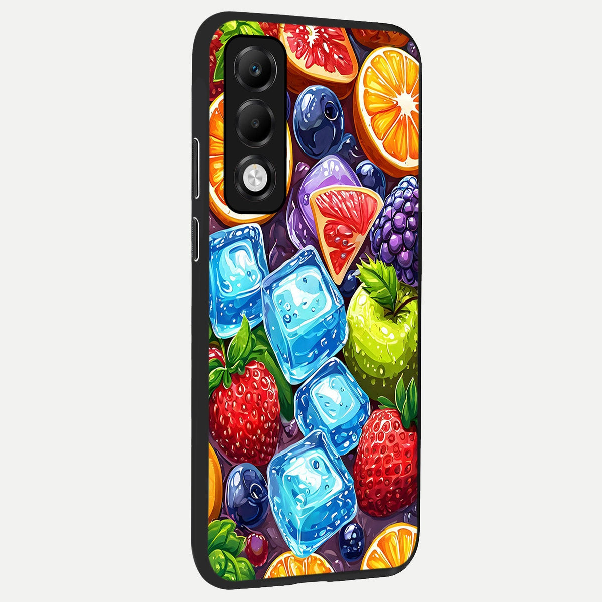  Colorful Fruits with Ice back cover For Oppo K13x 5G slim fit glass case with vibrant aesthetic design
