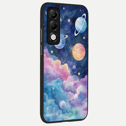  Cosmic Planet Dreams back cover For Oppo K13x 5G slim fit glass case with vibrant aesthetic design