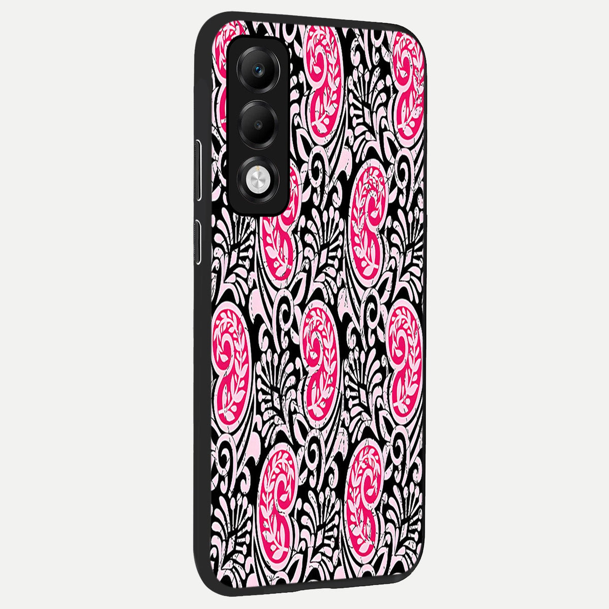  Crimson Paisley Charm back cover For Oppo K13x 5G slim fit glass case with vibrant aesthetic design
