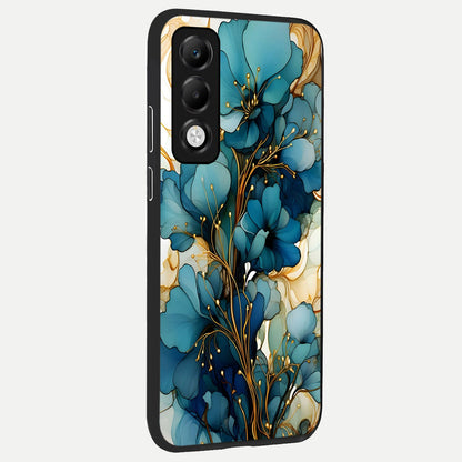  Golden Bloom Symphony back cover For Oppo K13x 5G slim fit glass case with vibrant aesthetic design