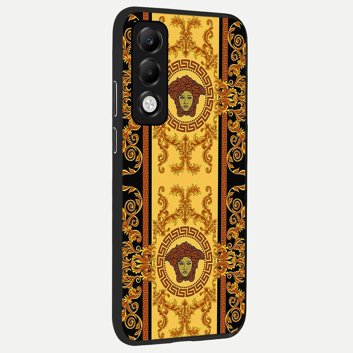  Golden Royal Heritage back cover For Oppo K13x 5G slim fit glass case with vibrant aesthetic design