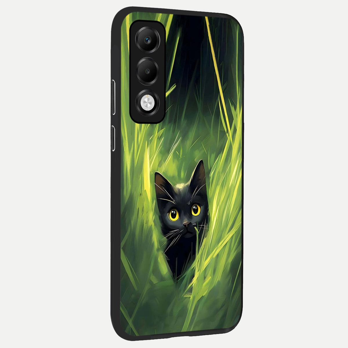  Hidden Cat Whisper back cover For Oppo K13x 5G slim fit glass case with vibrant aesthetic design