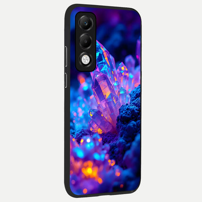  Neon Aura Shards back cover For Oppo K13x 5G slim fit glass case with vibrant aesthetic design
