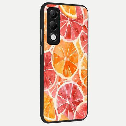  Orange Fruits Pattern back cover For Oppo K13x 5G slim fit glass case with vibrant aesthetic design
