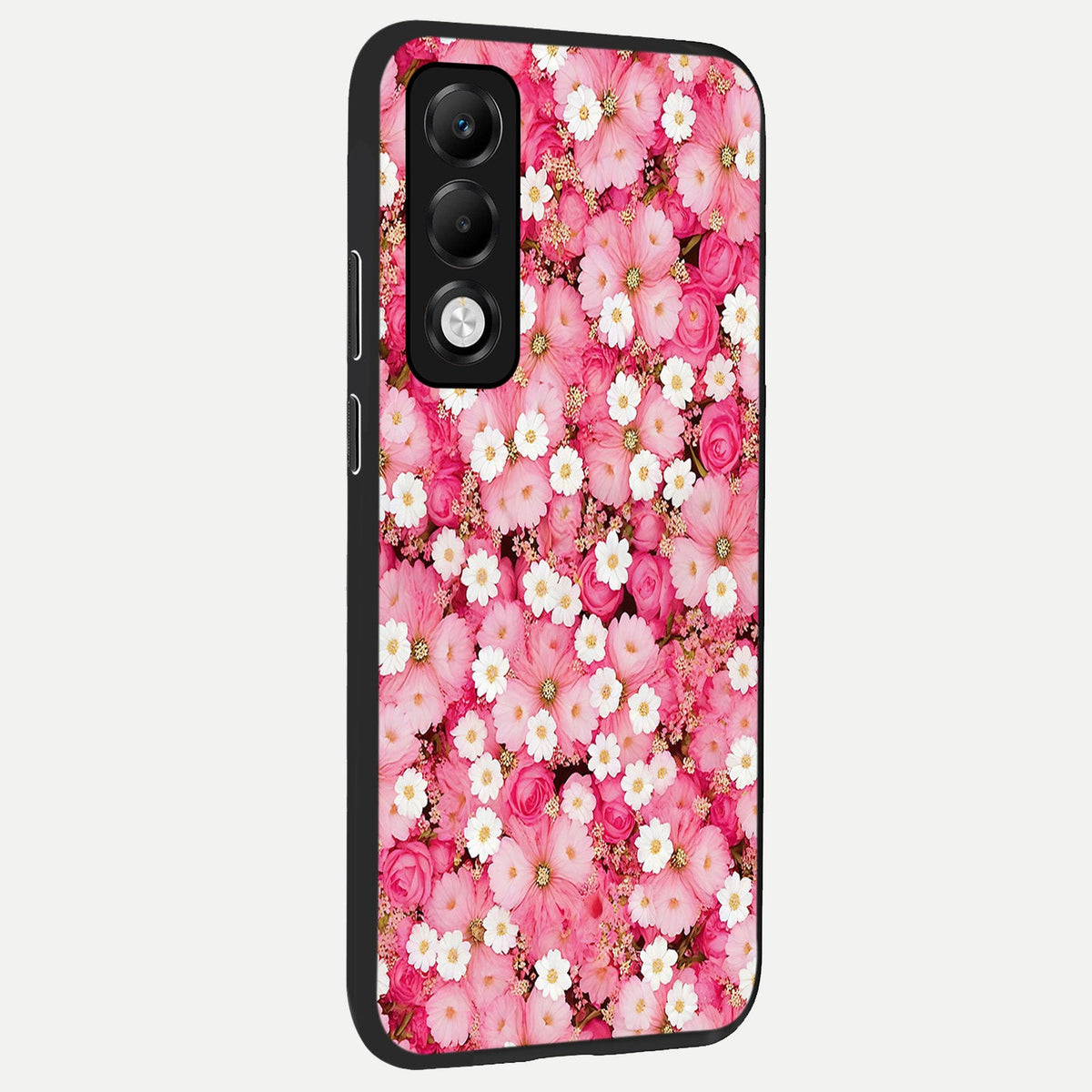  Pink Daisy Bliss back cover For Oppo K13x 5G slim fit glass case with vibrant aesthetic design
